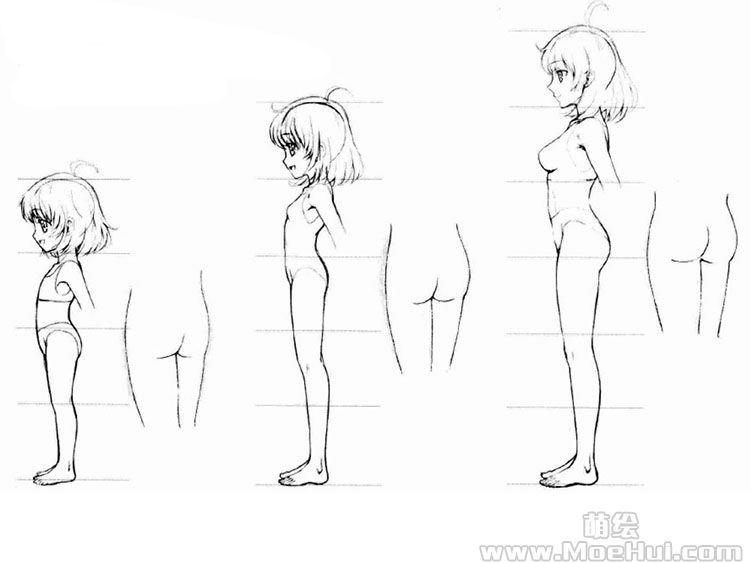 萌系美少女漫画技法29腰部与臀部的绘制要点