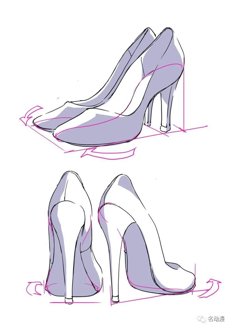 教你画高跟鞋的画法技巧