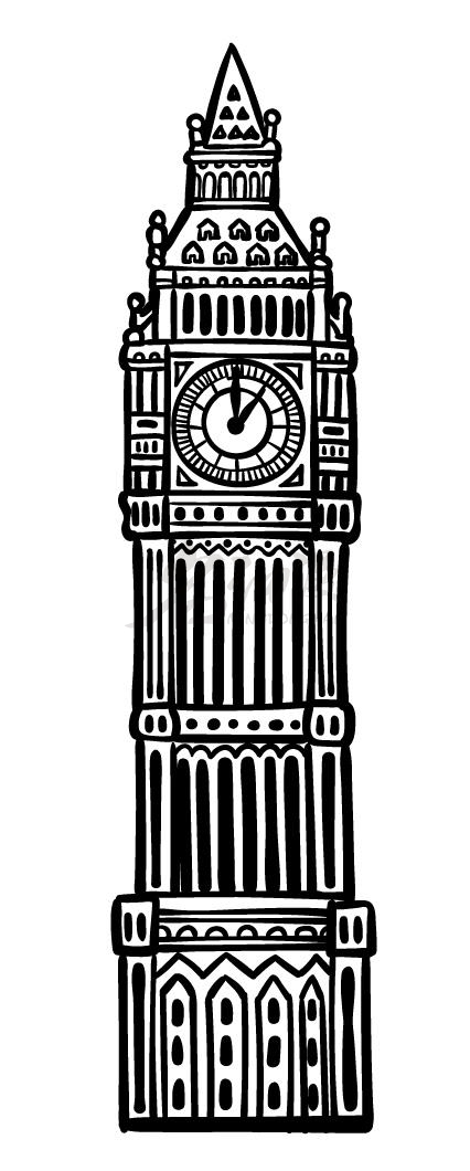 伦敦大本钟的画法图片