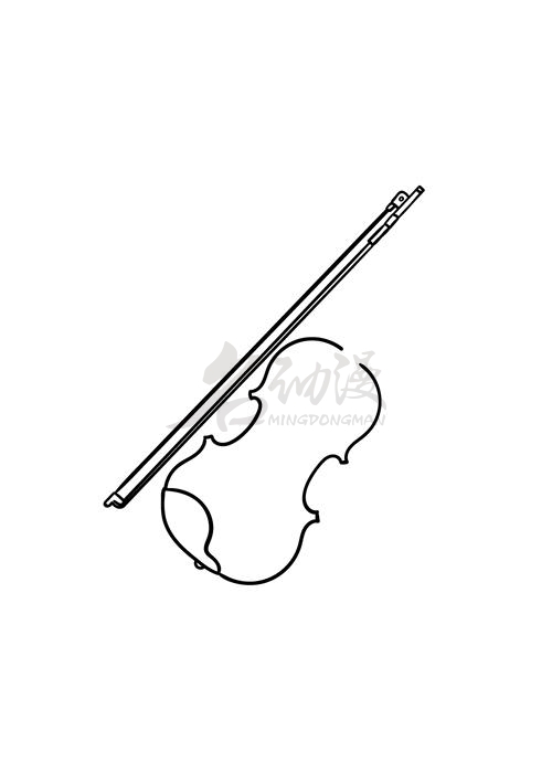 小提琴儿童简笔画图片