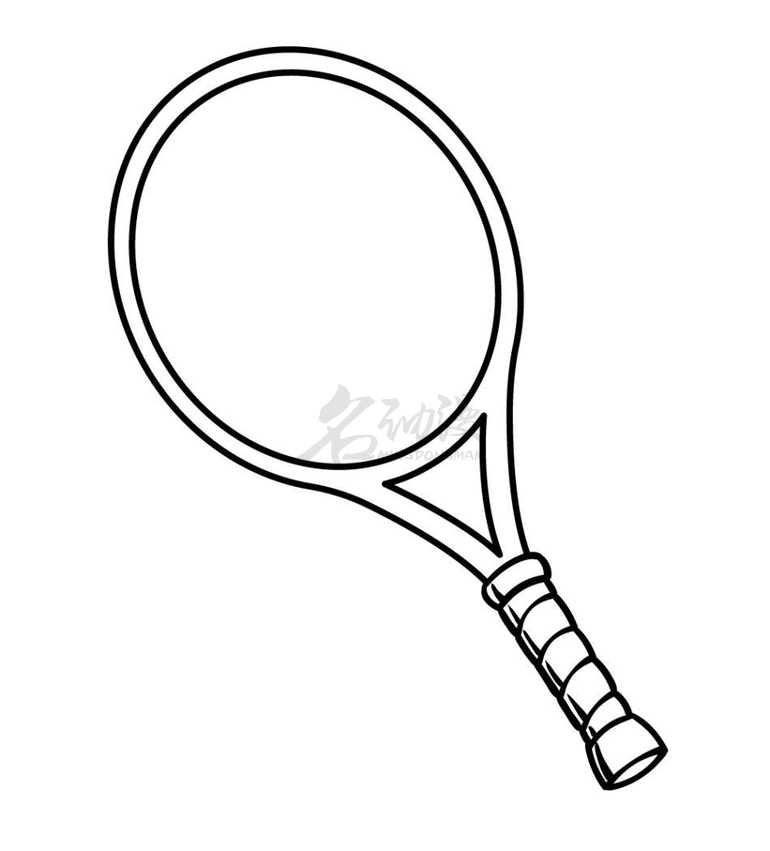 网球和网球拍简笔画图片