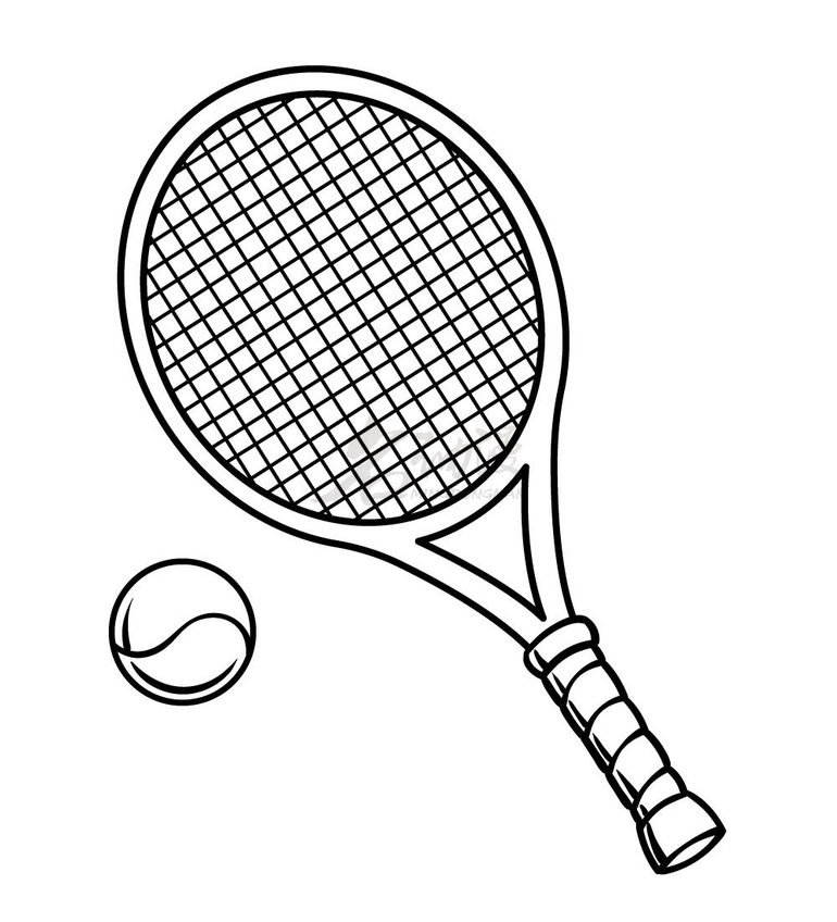 网球拍怎么画