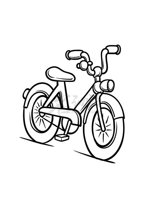 自行车怎样画图片