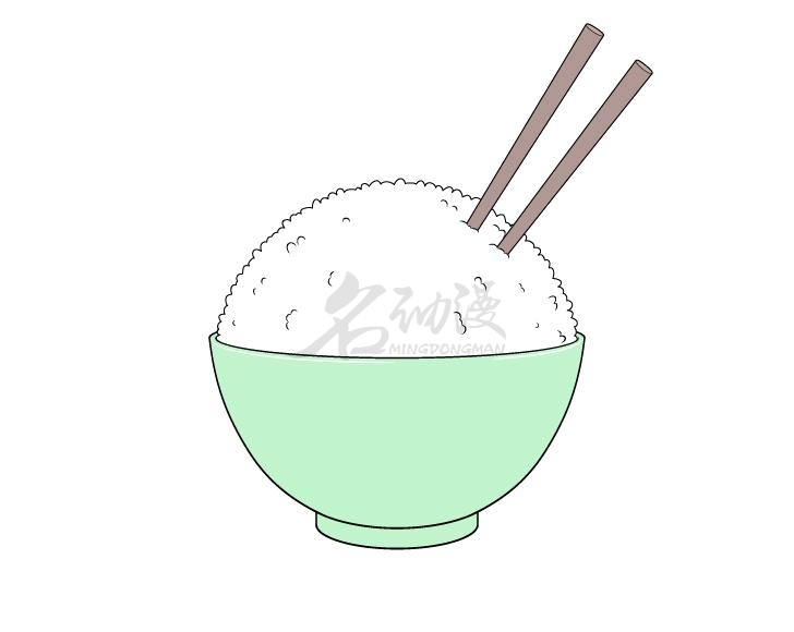 可口的米饭怎么画