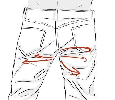裤子褶皱的画法