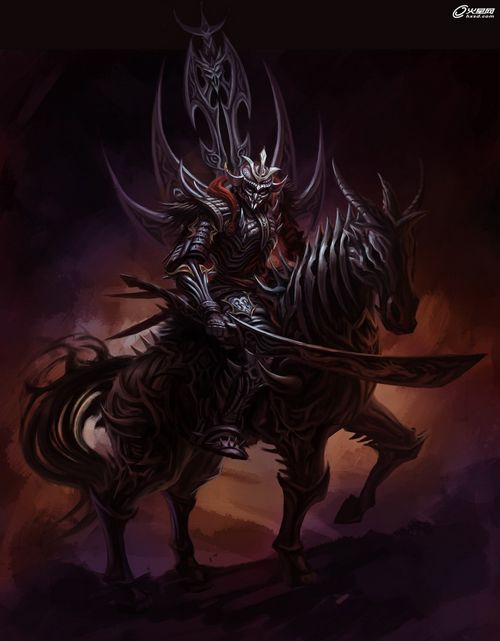 photoshop绘制暗黑风格的骑战马死灵骑士
