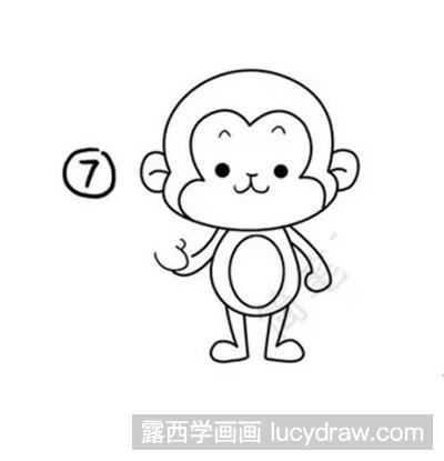 如何画猴子简笔画步骤图片