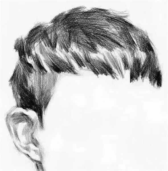 素描入门:男生短发头发素描画法基础讲解