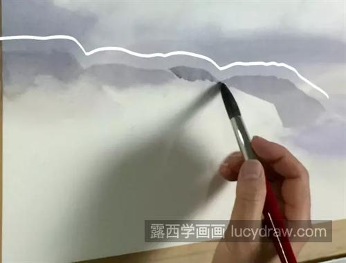 云雾缭绕的山峰怎么画?