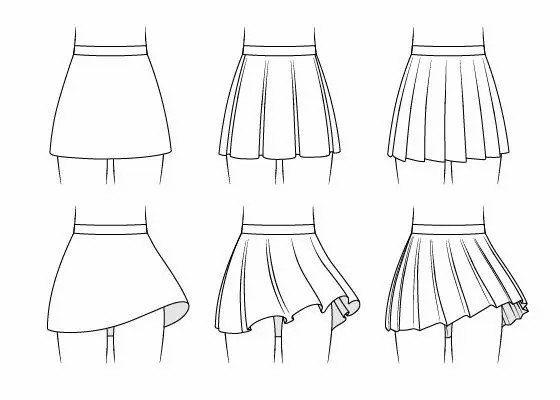 动漫画简单裙子图片